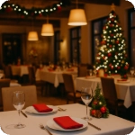 restaurante decorado de navidad