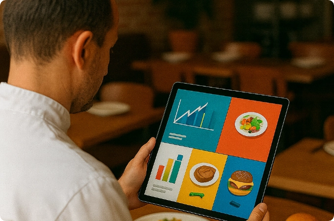 Implementa una matriz bcg para la carta de tu restaurante