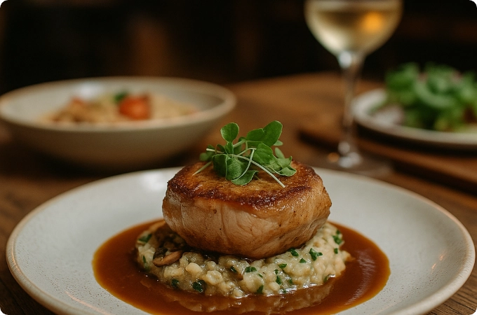 Fotografía gastronómica foto de un plato de menu de restaurante