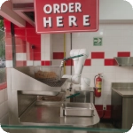 restaurante de pollo frito hecho por Robots