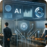 dashboard ficticio en una cocina