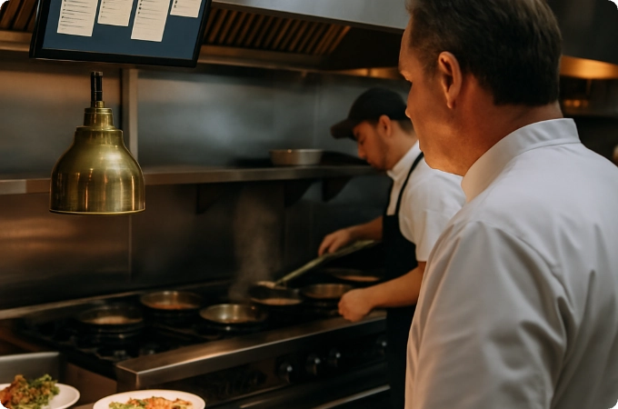 kds en un restaurante