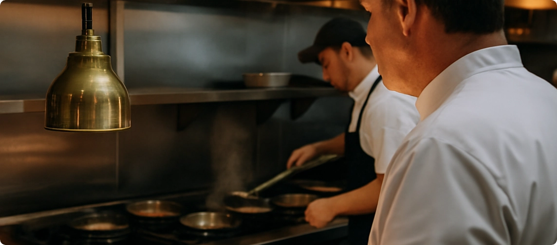 sistema de pantallas de cocina